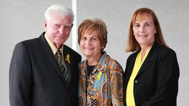 Geoff and Priscilla Dickie with their daughter Vanessa Fowler at the Baden-Clay Foundation lunch on Friday. Picture: Claudia Baxter