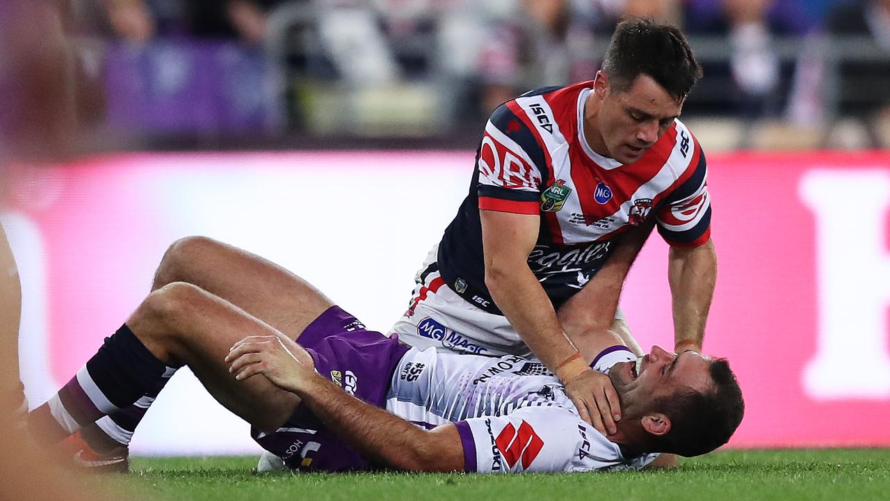 Cooper Cronk and Cameron Smith have a strained relationship. Picture: Brett Costello