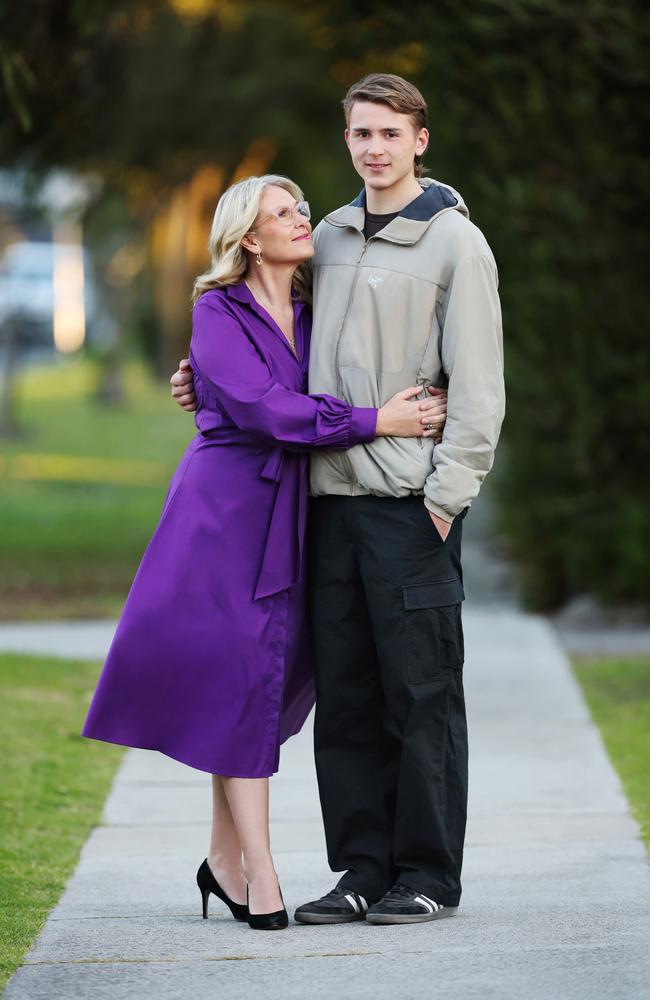 Paul Dear’s widow Cherie with the couple’s son, Calsher. Picture: David Caird for Stellar