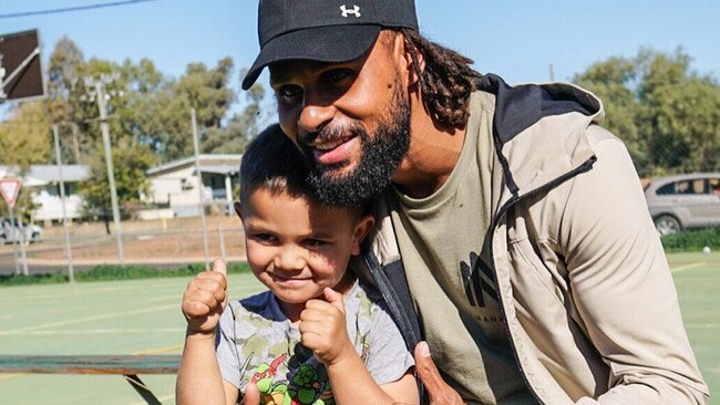 He met with the local kids.