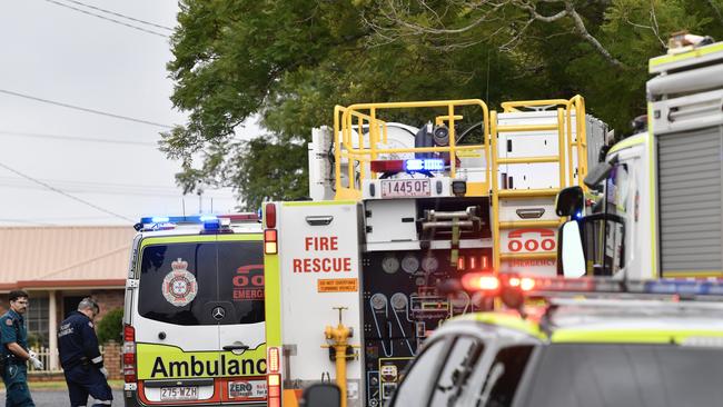 A man was taken to hospital in a stable condition after a motorbike and vehicle collided on Lawrie St in Gracemere this afternoon.