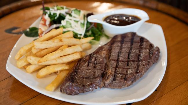 A steak at Woodpecker Bar and Grill at Burpengary. Picture: Dominika Lis