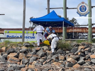 Police are investigating whether a man died while attempting to smuggle drugs in the Port of Melbourne on Monday morning. Picture: NSW Police