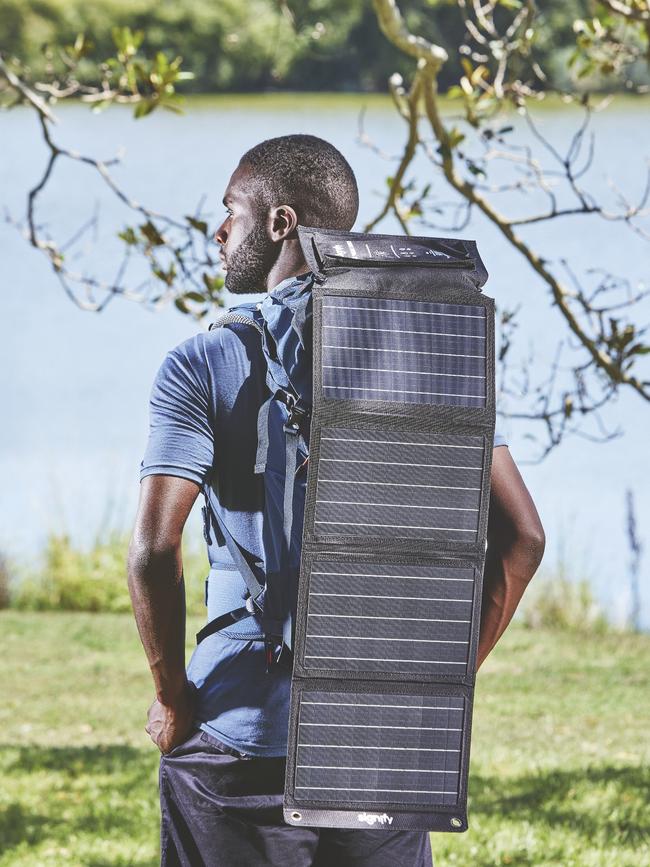 Or a solar portable charger for your backpack for $59.99.