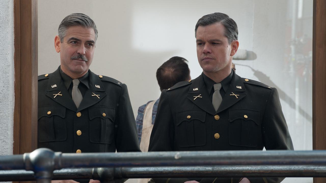 George Clooney and Matt Damon in The Monuments Men.