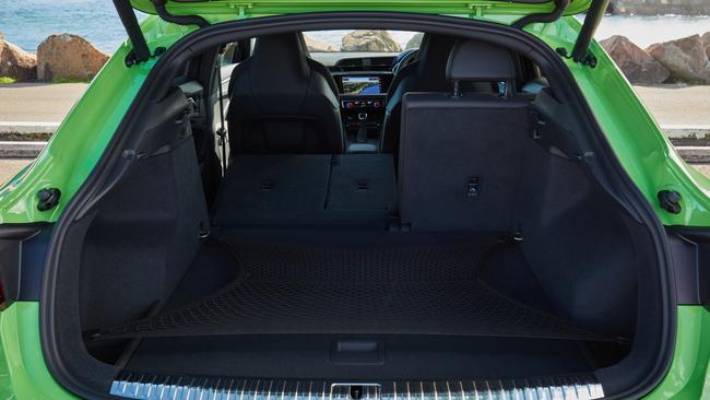 Impressive boot space puts the Audi RS Q3 closer to a mid-size SUV in terms of cargo area.