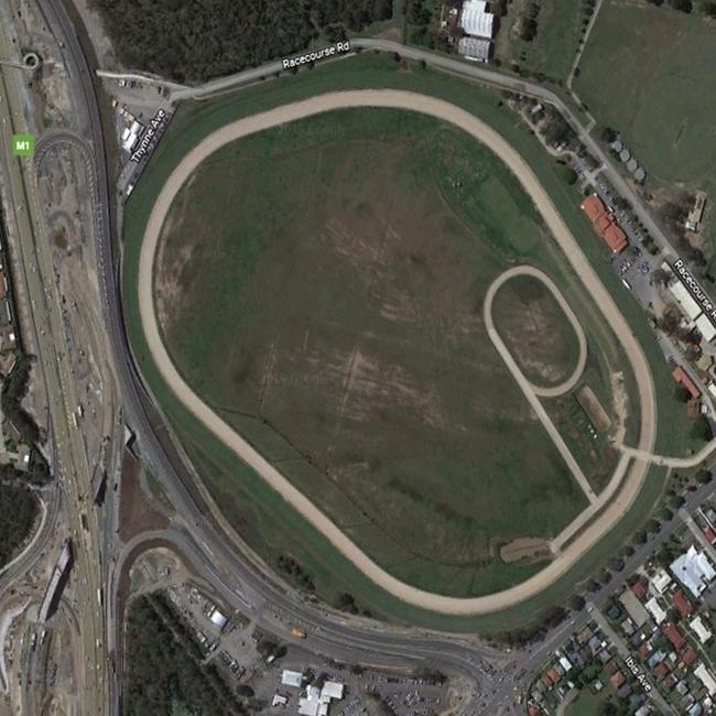 An aerial view of Deagon Racecourse.