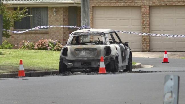 A torched car was found nearby. Picture: TNV