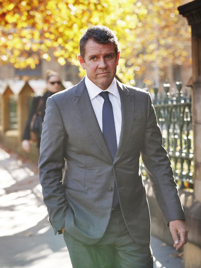 Mike Baird arrives at the state funeral for Bob Fulton on Friday. Picture: Sam Ruttyn