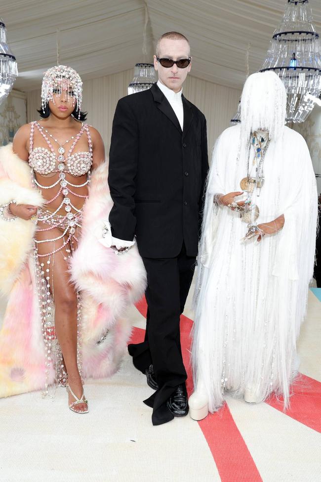Erykah Badu and Puma CurryThe unforgettably eccentric style of neo-soul performer Erykah Badu (right) is a trait she shares with her daughter, Puma Curry, which the duo proved in custom Marni at the 2023 Met Gala (pictured with Marni designer Francesco Risso). 