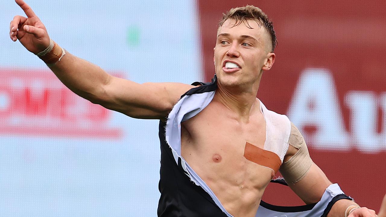 Is it time for the umpires to look after Patrick Cripps? Picture: Michael Klein