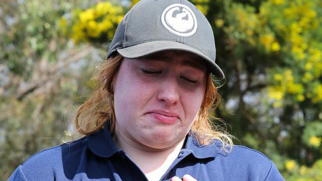 Ellie was in tears when she told media she could have prevented the crash. Picture: NCA Newswire /Gaye Gerard