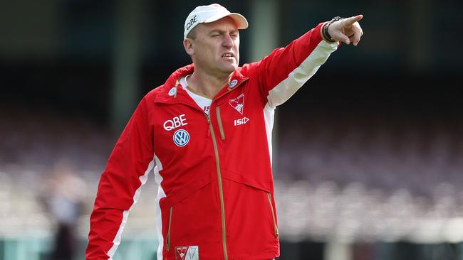 Sydney coach John Longmire at Swans training.