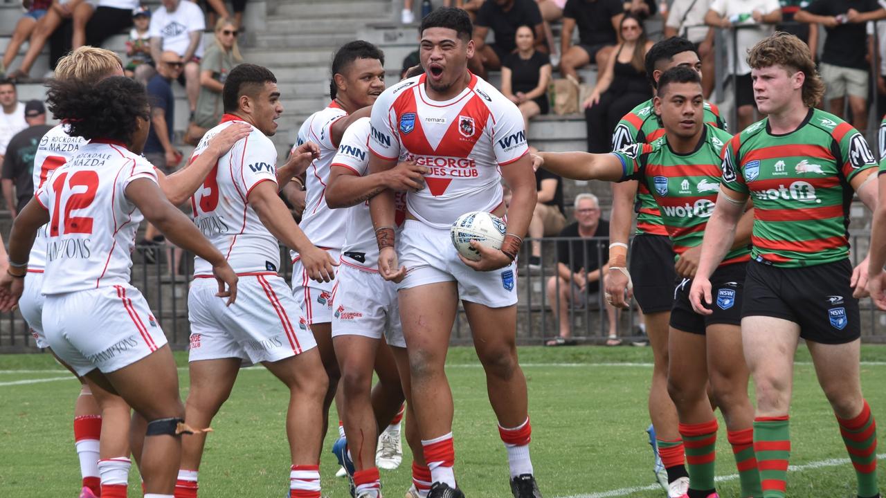 Alex Futialo scores a try. Picture: Sean Teuma