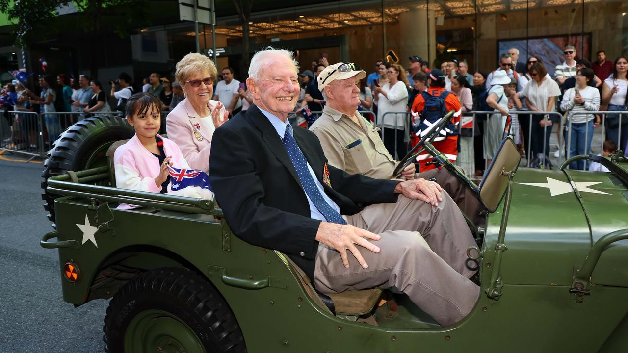 Thousands of people attended the Anzac Day Parade in Brisbane. Picture: NCA NewsWire/Tertius Pickard