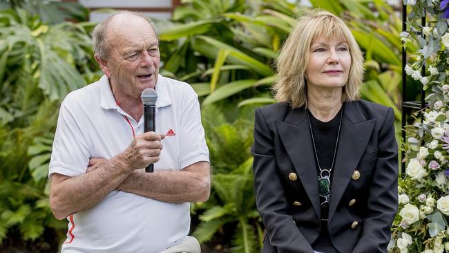 Gerry Harvey and Katie Page. Picture: Jerad Williams