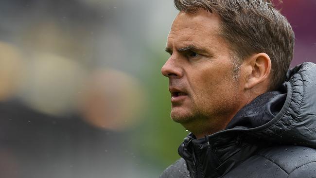 Crystal Palace's Dutch manager Frank de Boer looks on at full-time of the English Premier League football match between Burnley and Crystal Palace at Turf Moor in Burnley, north west England on September 10, 2017. / AFP PHOTO / Paul ELLIS / RESTRICTED TO EDITORIAL USE. No use with unauthorized audio, video, data, fixture lists, club/league logos or 'live' services. Online in-match use limited to 75 images, no video emulation. No use in betting, games or single club/league/player publications.  /