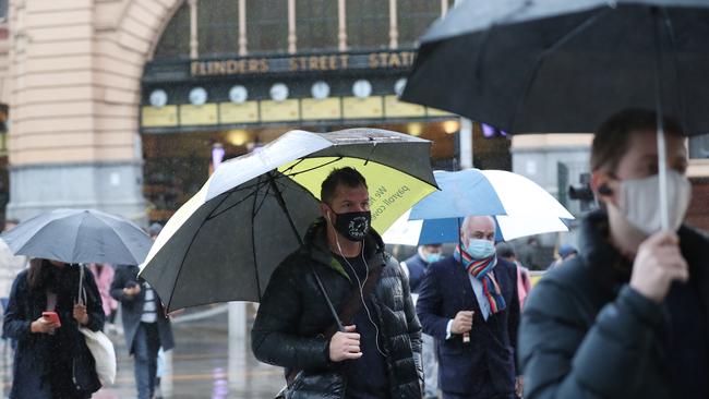 Melbourne will be lashed with rain, while snow will fall in the alpine regions. Picture: David Crosling