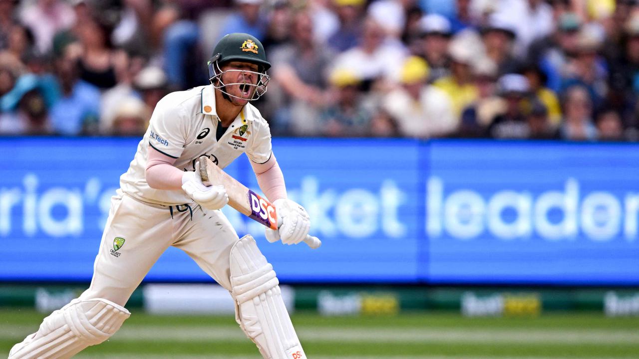 David Warner was dismissed cheaply on Boxing Day. (Photo by William WEST / AFP)