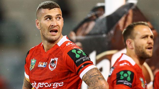 Joel Thompson has completed a move from the Dragons to the Sea Eagles for the next two seasons. Photo by Mark Nolan/Getty Images
