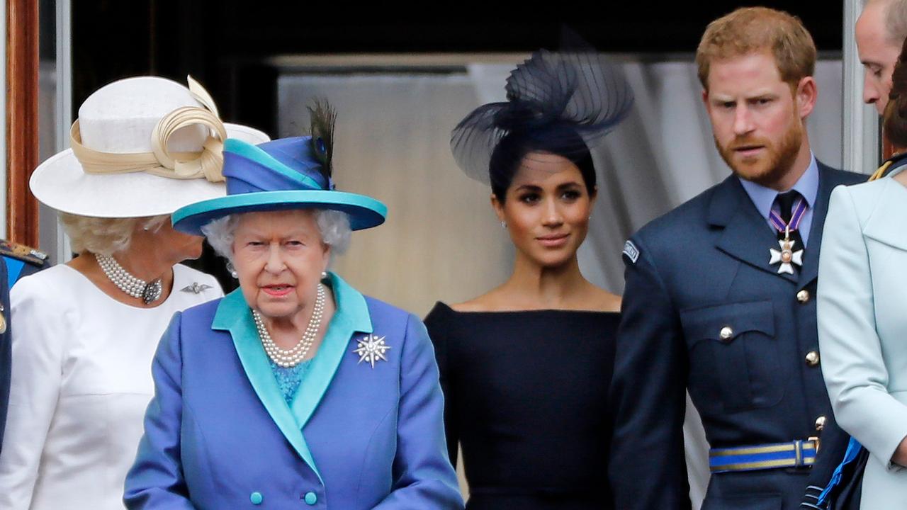 Finding Freedom even brings up the Queen and her apparent slight towards the couple. Picture: Tolga Akmen/AFP.