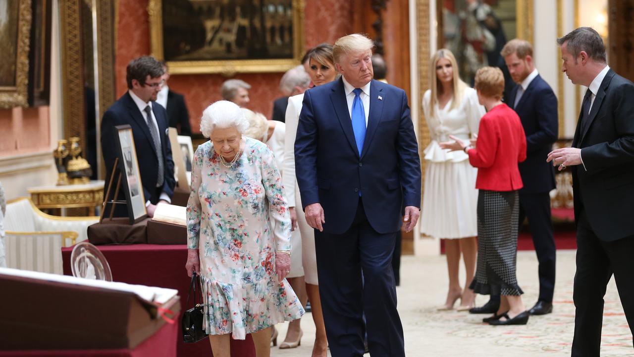 Harry was present during Donald Trump’s visit last month. Picture: Ian Vogler — WPA Pool/Getty Images.