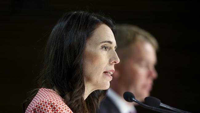 New Zealand Prime Minister Jacinda Ardern, left, and Covid Response Minister Chris Hipkins. Picture: Getty Images