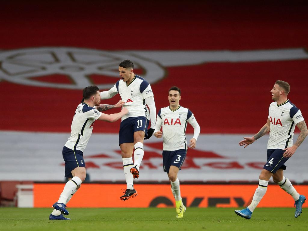 Erik Lamela won’t forget this anytime soon. (Photo by Nick Potts / POOL / AFP)