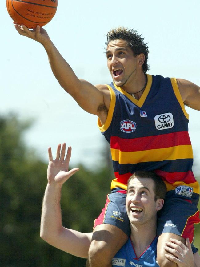 Andrew McLeod and Brett Maher in 2004. The pair now host a podcast together.