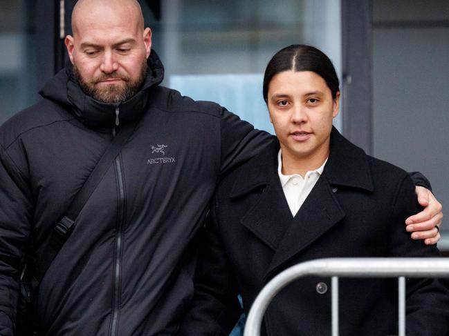 ** FEES APPLY - ONE TIME USE ONLY - FOR NETWORK USE ONLY ** MUST CREDIT TOLGA AKMEN/EPA-EFE/Shutterstock  Chelsea soccer player Sam Kerr leaves Kingston Crown court in southwest London, Britain, 11 February 2025. Chelsea striker and Australian captain Kerr has been found not guilty of racially aggravated harassment of a London police officer after a late-night taxi dispute in 2023. Chelsea footballer Samantha Kerr has been cleared of racially aggravated harassment, London, United Kingdom - 11 Feb 2025