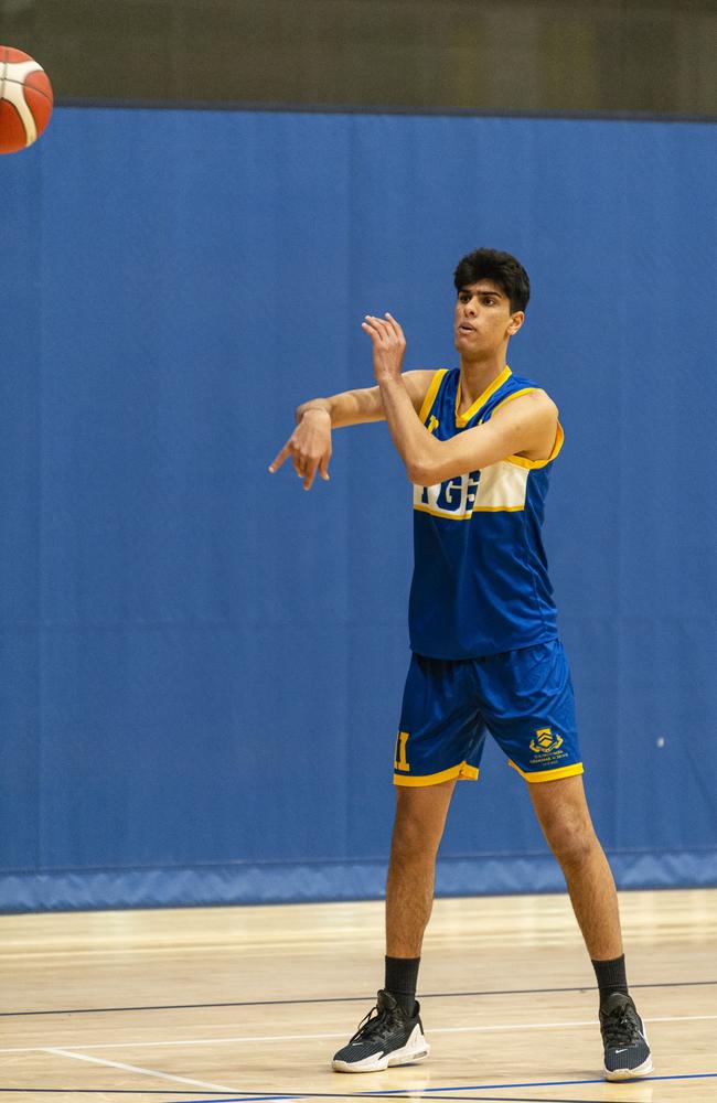 Rahul Captain, Toowoomba Grammar School 1st V training ahead of the 2022 GPS basketball season, Thursday, July 14, 2022. Picture: Kevin Farmer