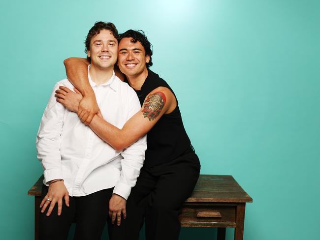 Liam with partner Lukas Radovich. Picture: Rohan Kelly