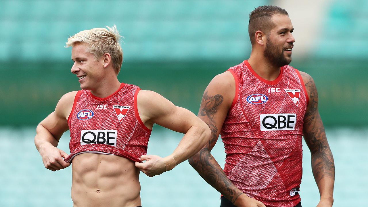 Isaac Heeney starred in Lance Franklin’s milestone match against Geelong.