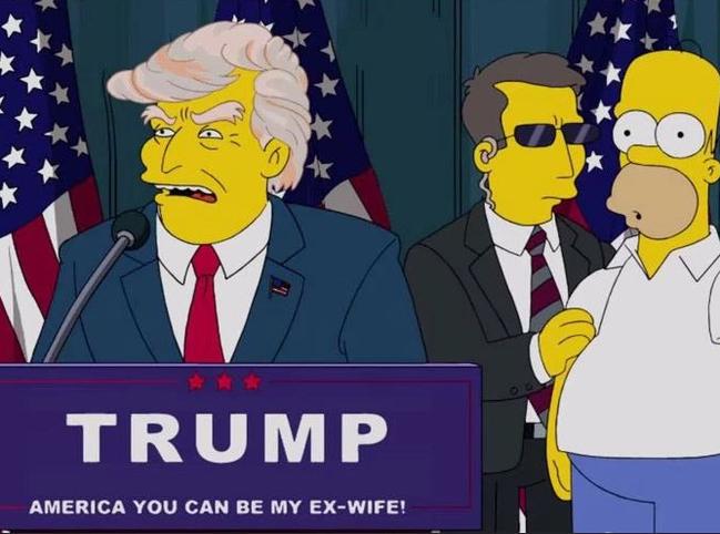 The Simpsons predicted a Donald Trump Presidential victory in 2000. Picture: Supplied