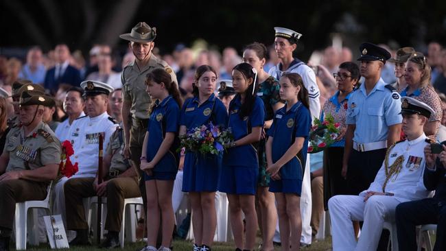 109 years after the Gallipoli landings, Territorians gather in Darwin City to reflect on Anzac Day. Picture: Pema Tamang Pakhrin