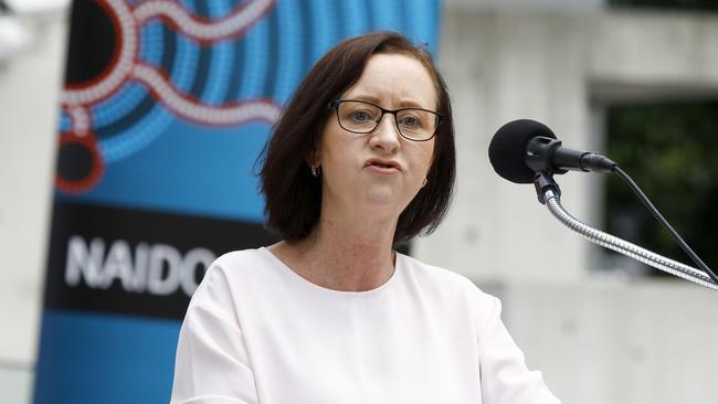 Yvette D'Ath during the Department of Justice and Attorney-General’s annual NAIDOC Week flag raising ceremony held outside the Brisbane Supreme Court. Picture: NCA NewsWire/Tertius Pickard