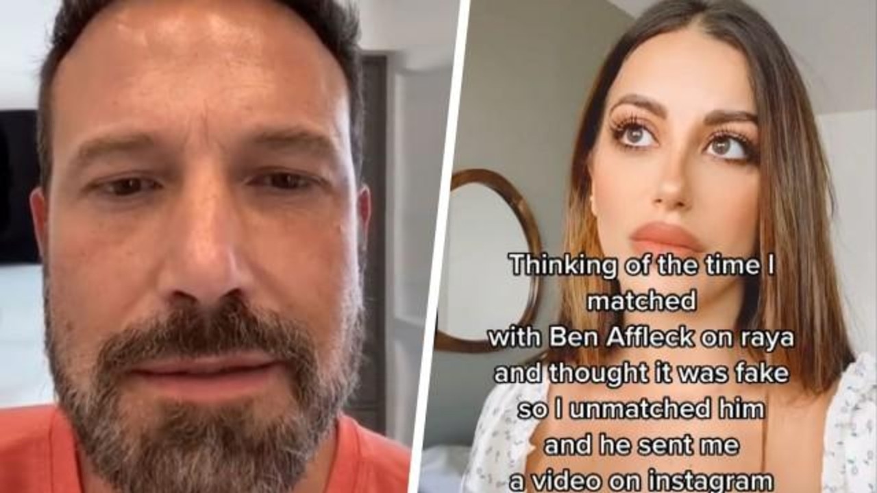 This week another woman shared a clip of Ben Affleck after he tracked her down on Instagram. Picture: TikTok