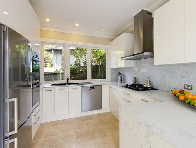 The kitchen at the Mosman property.