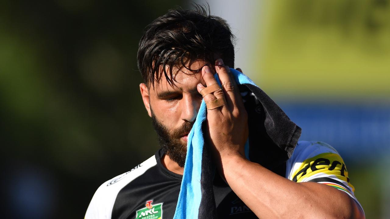 Panthers Josh Mansour suffered a horrific injury against the Titans in 2018.