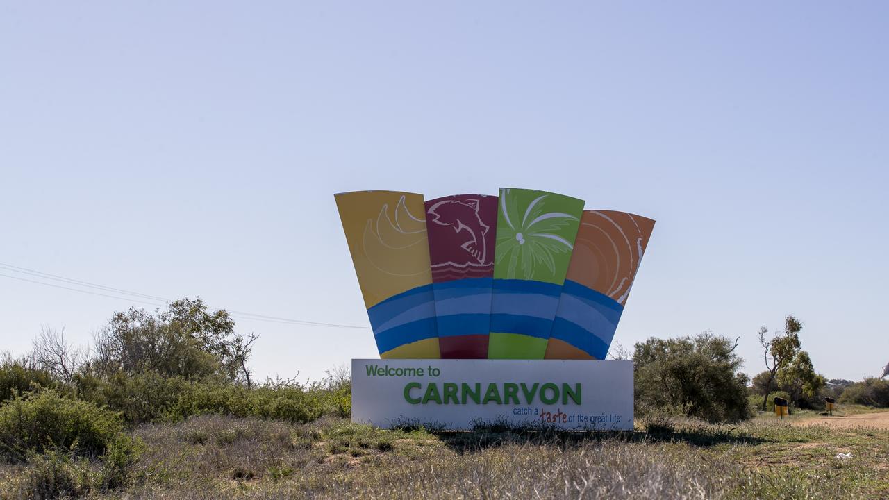 The site is just outside the coastal town of Carnarvon in WA – about 900km north of Perth. Picture: Jon Gellweiler/news.com.au