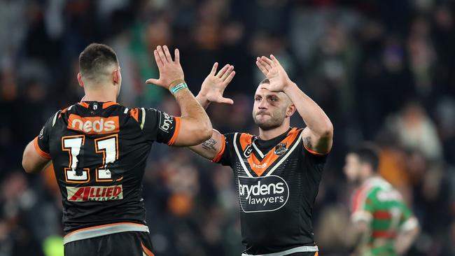 Robbie Farah congratulates Ryan Matterson. Picture. Phil Hillyard