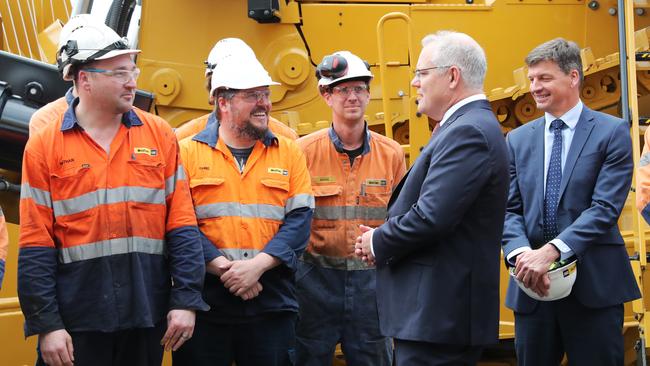 Prime Minister Scott Morrison visited workers at Tomago in 2020. Picture: Adam Taylor/PMO