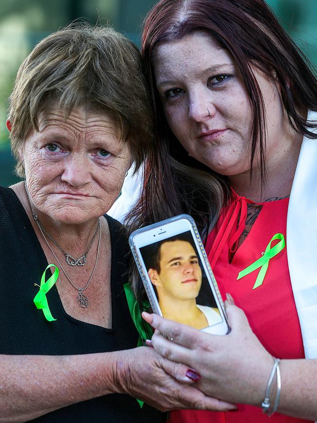 Anna and Kathleen Nankervis hold a picture of Jack. Picture: Ian Currie