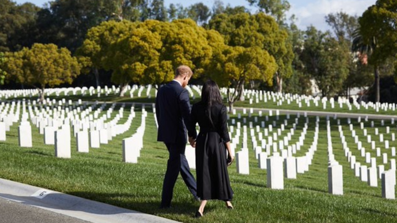 The Remembrance Day photos taken in LA appear to be something of a curated PR opportunity. Picture: Lee Morgan