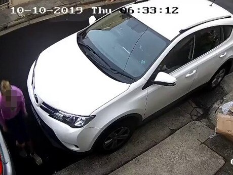 A still from the CCTV clip Roxy Jacenko shared on social media.