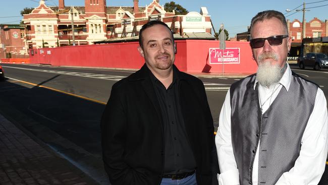 Pedro Armijo and Paul Reade hope the Mentone Renaissance will inject new energy into the suburb’s centre. Picture: David Smith