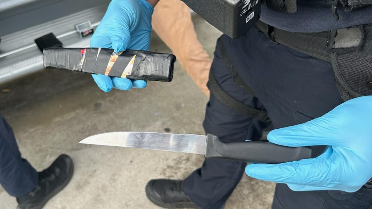 Police seized a knife from a teen boy as part of Operation Bandit.