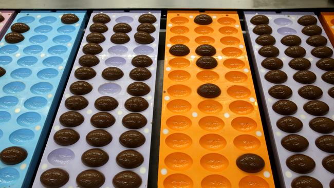 Millions of Easter eggs are made at the factory. Picture: Stuart Milligan