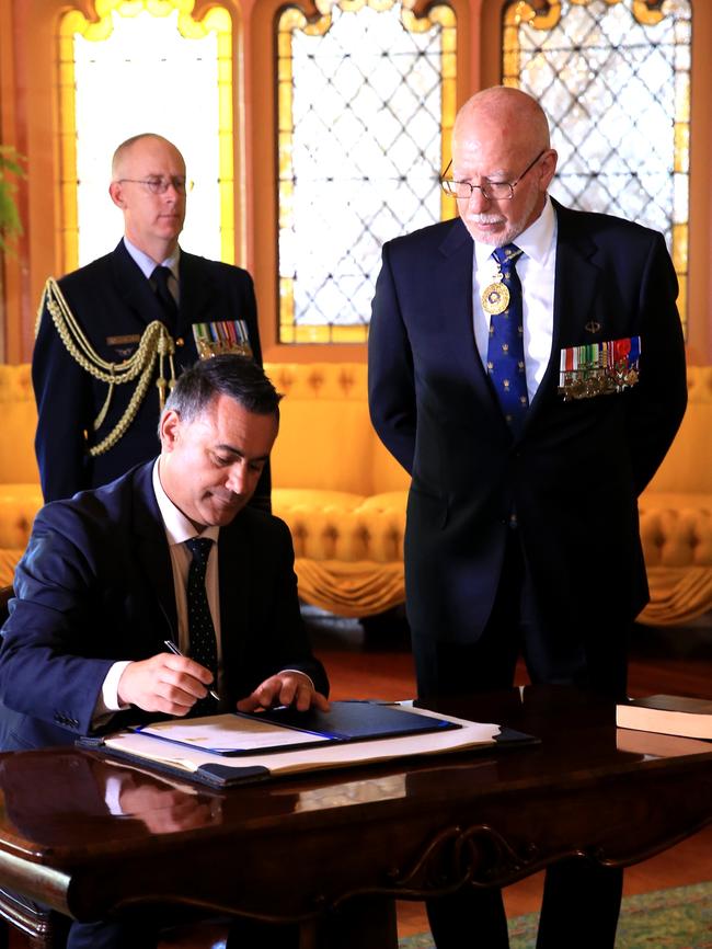 Deputy Premier John Barilaro is sworn in. Picture: Stephen Cooper