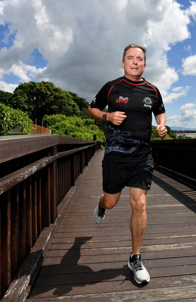 Brigadier Dave McCammon is encouraging the Townsville community to put on their running shoes and get active for Run Army. Picture: Evan Morgan